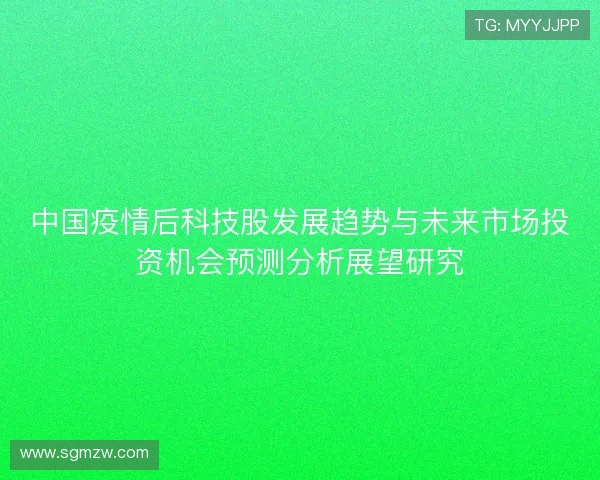 中国疫情后科技股发展趋势与未来市场投资机会预测分析展望研究