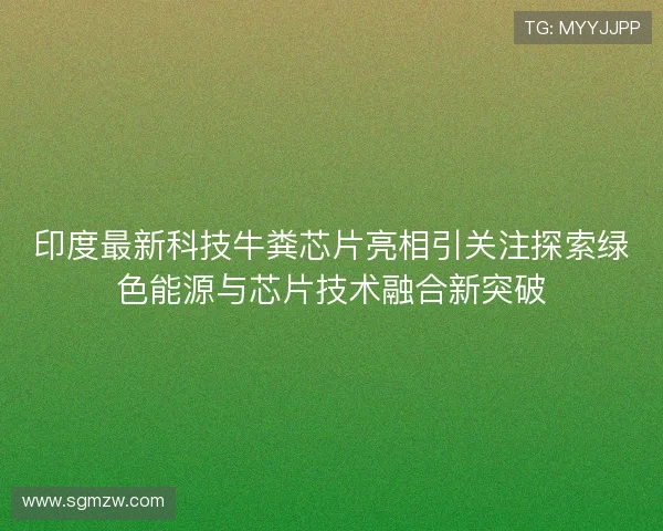 印度最新科技牛粪芯片亮相引关注探索绿色能源与芯片技术融合新突破